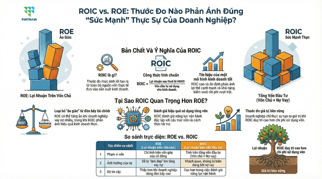 so sánh roic và roe