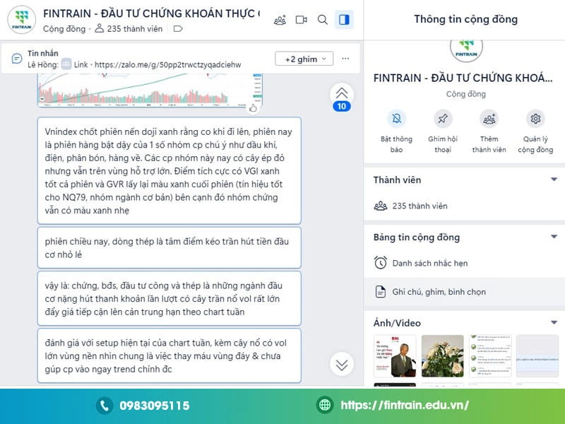Hình ảnh hoạt động Fintrain