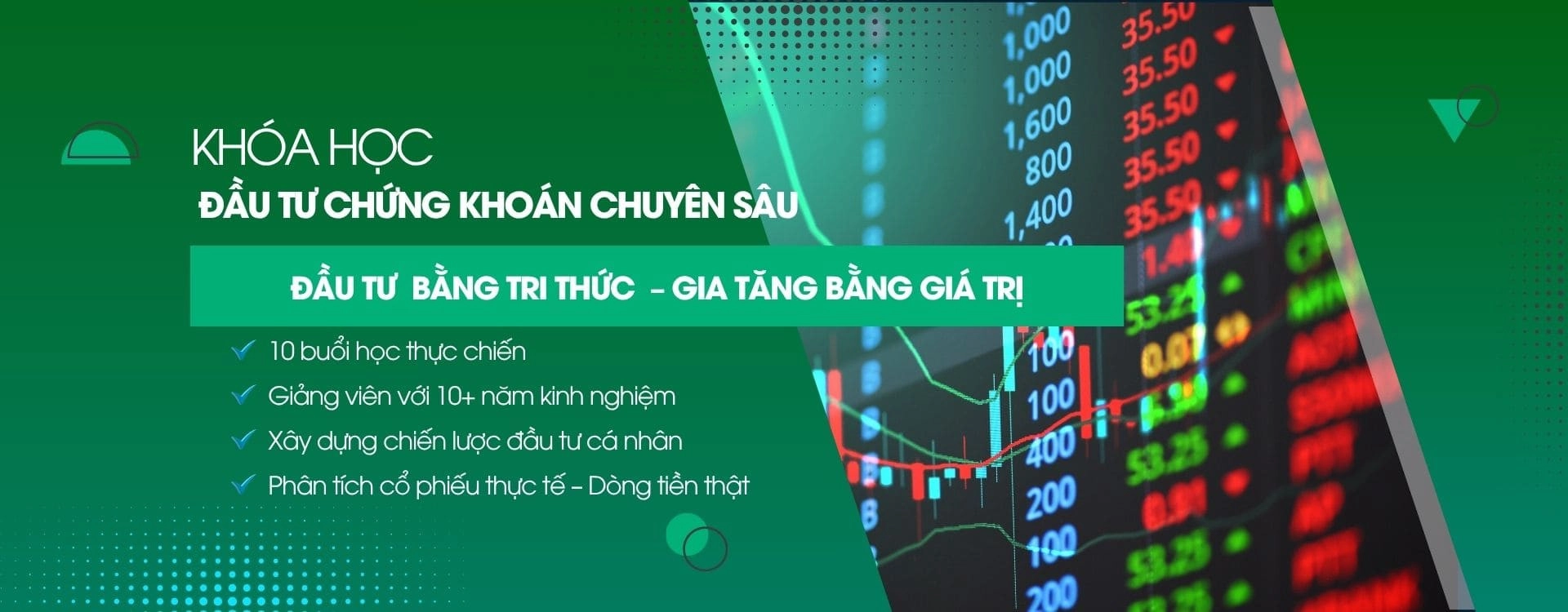 khoá học đầu tư chứng khoán chuyên sâu
