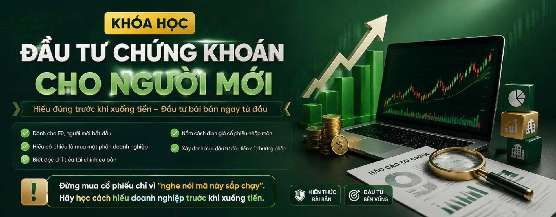 Khóa Học Đầu Tư Chứng Khoán Cho Người Mới Bắt Đầu Từ A-Z