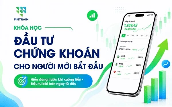 Thumbnail khóa học chứng khoán cho người mới bắt đầu - Fintrain