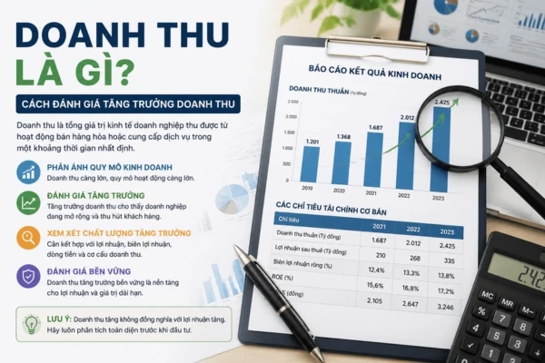 Doanh thu là gì? Cách đánh giá tăng trưởng doanh thu
