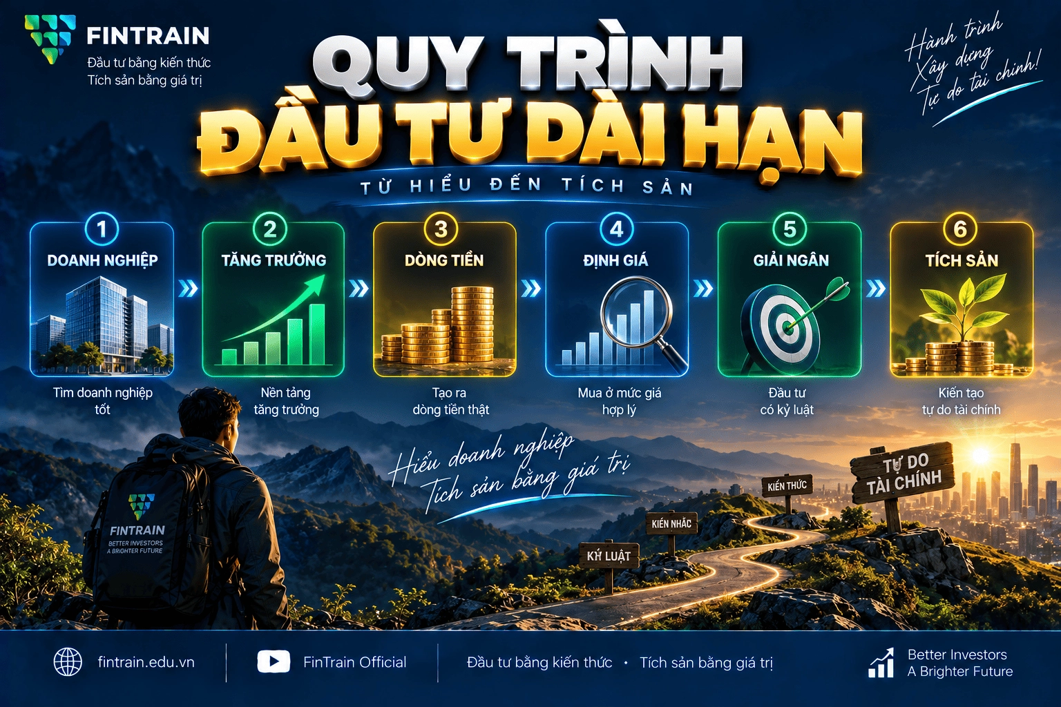 Đầu tư dài hạn là gì? Tìm hiểu cách lựa chọn cổ phiếu, phân tích doanh nghiệp, định giá, quản trị rủi ro và xây dựng danh mục đầu tư dài hạn