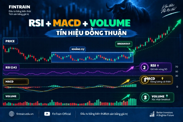 Cách kết hợp RSI MACD Volume